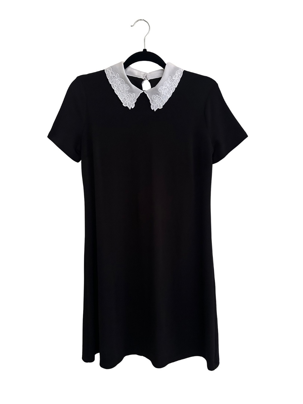Wednesday Addams White Embroidered Lace Collar Dark Academia Goth Coquette Mod